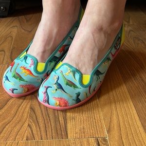 Chocolaticas Dinosaur Print Flats - Only Worn Once